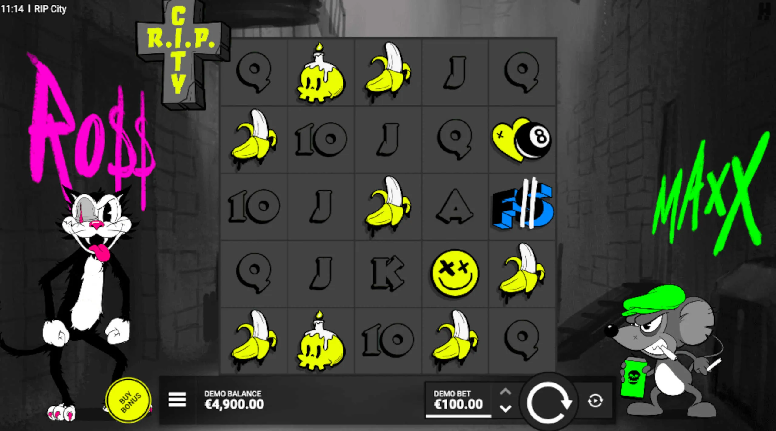 Rip City Slot gameplay screenshot met expanding wilds en multipliers